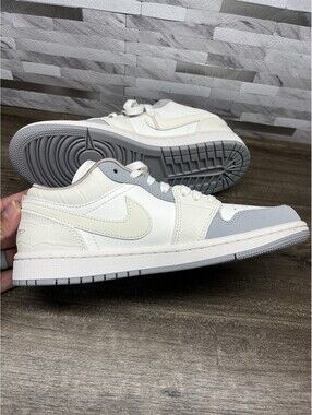 Nike Air Jordan 1 Low Sail Soft Pearl Sequins Women Size 7 US Shoes GREAT COND.